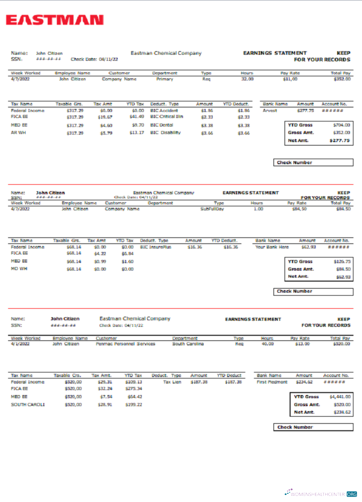 Download USA chemical industry earning statement Photoshop template